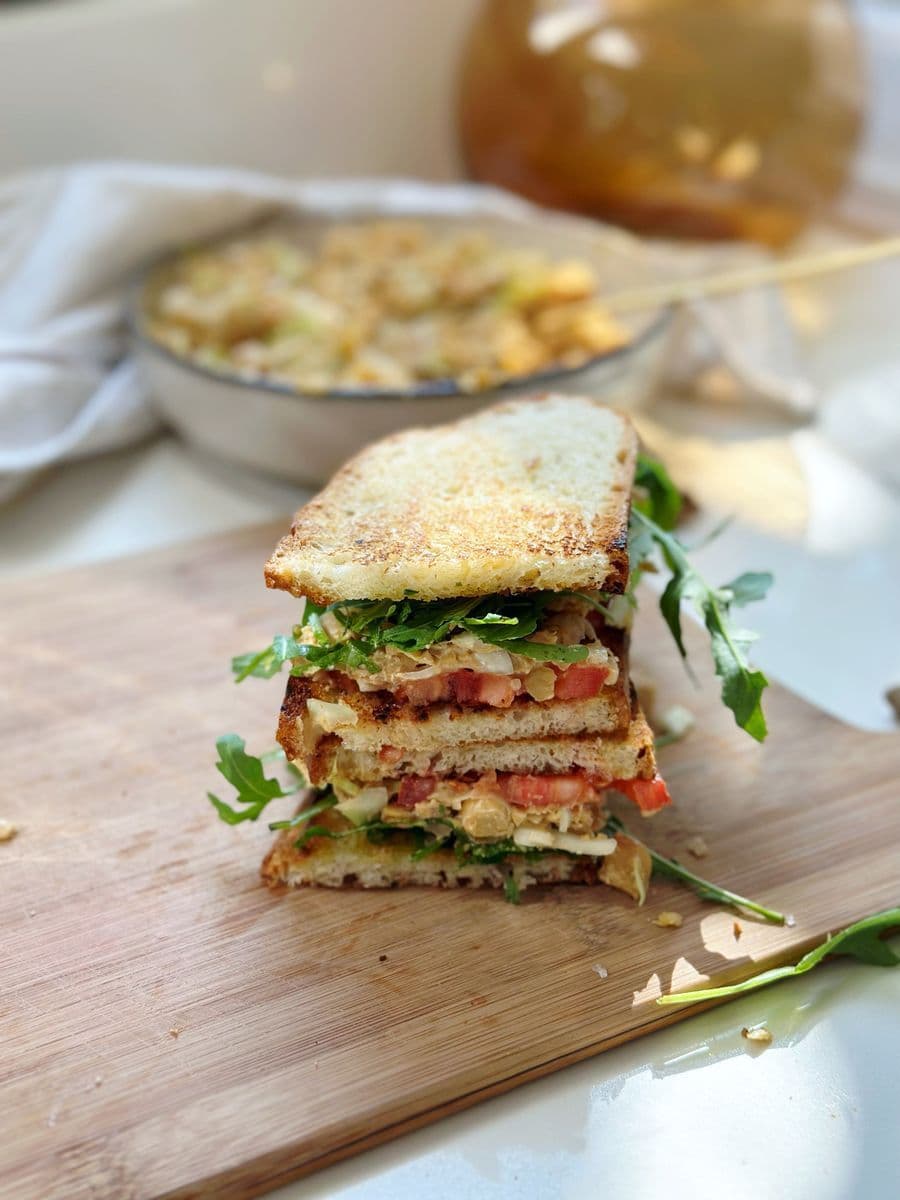 Chickpea Peanut Miso Sandwhich