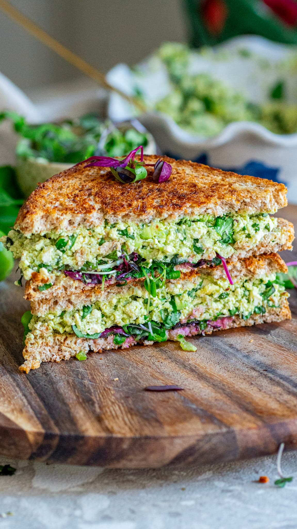 Herby Avocado Tofu Grilled Sandwich