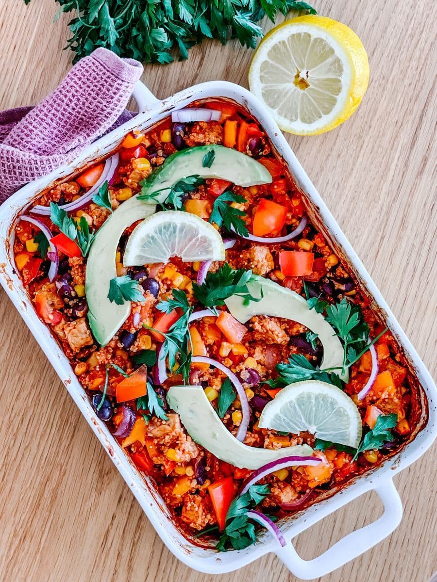 Mexican Quinoa Tray Bake