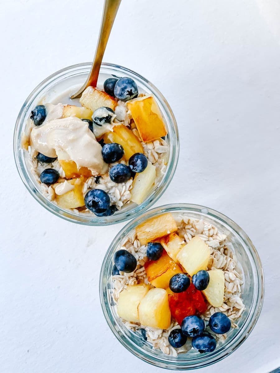 Roasted Pineapple overnight oats