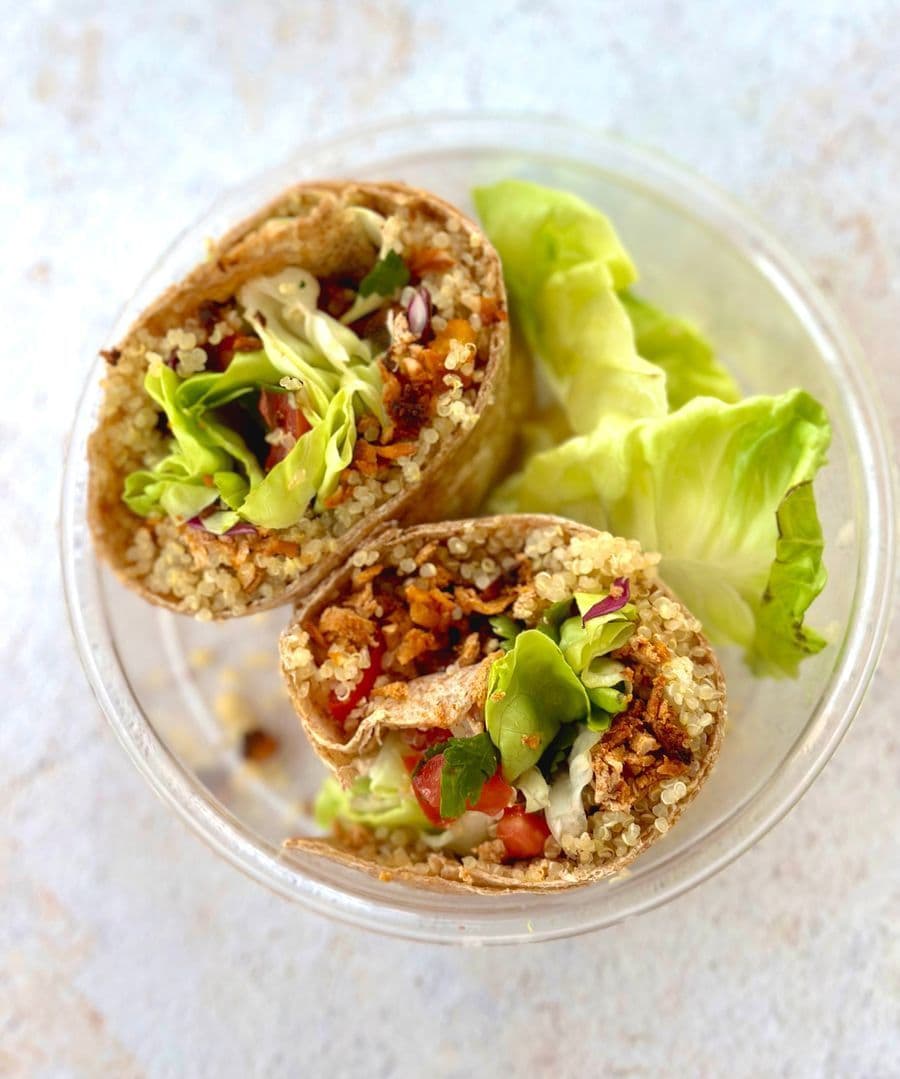 Spicy Pulled Tofu Wrap